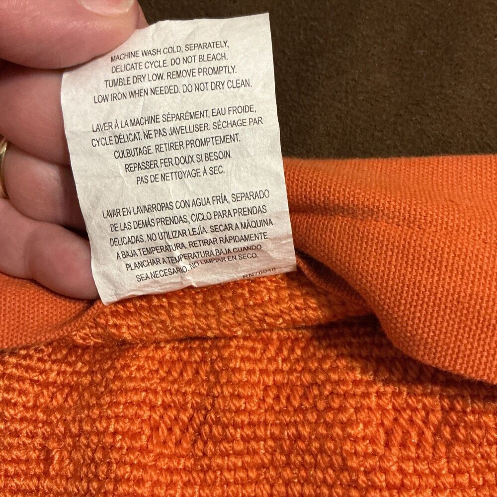 Tommy Bahama Home Cross Weave Canvas Mango Pillow Cover 19 X 19 - See Pics - Picture 6 of 9